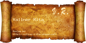 Vallner Rita névjegykártya